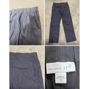 timeless classsic quality J.jill linen pull-on pants 10 relaxed beachy tailored